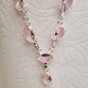 Pink Kunzite Gemstone Handmade 925 Sterling Silver Jewelry Necklaces Sz 18"